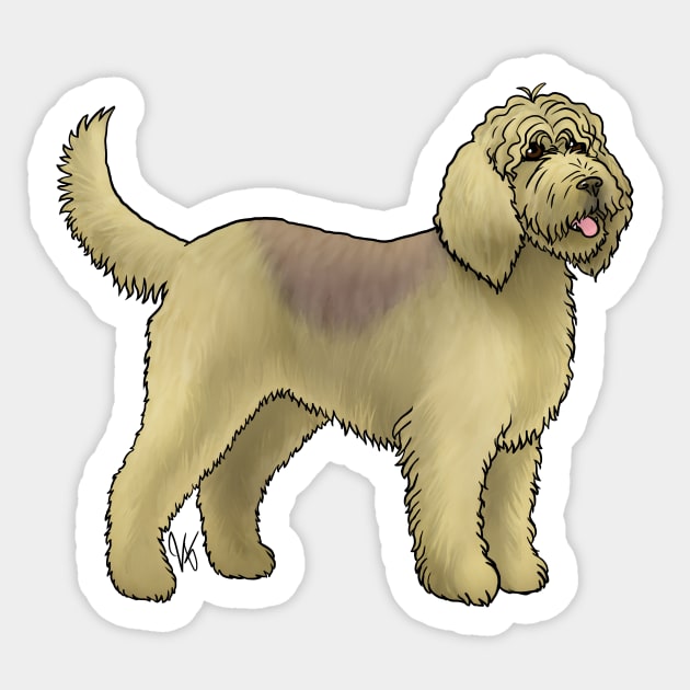 Dog - Otterhound - Liver and Tan Sticker by Jen's Dogs Custom Gifts and Designs